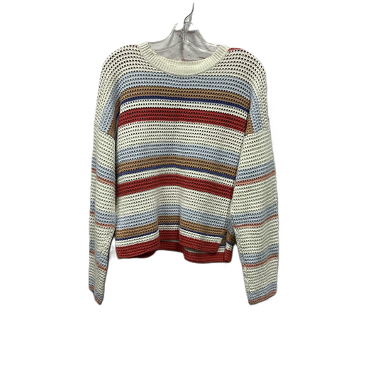 Sweater By Joie In Cream & Pink, Size: L