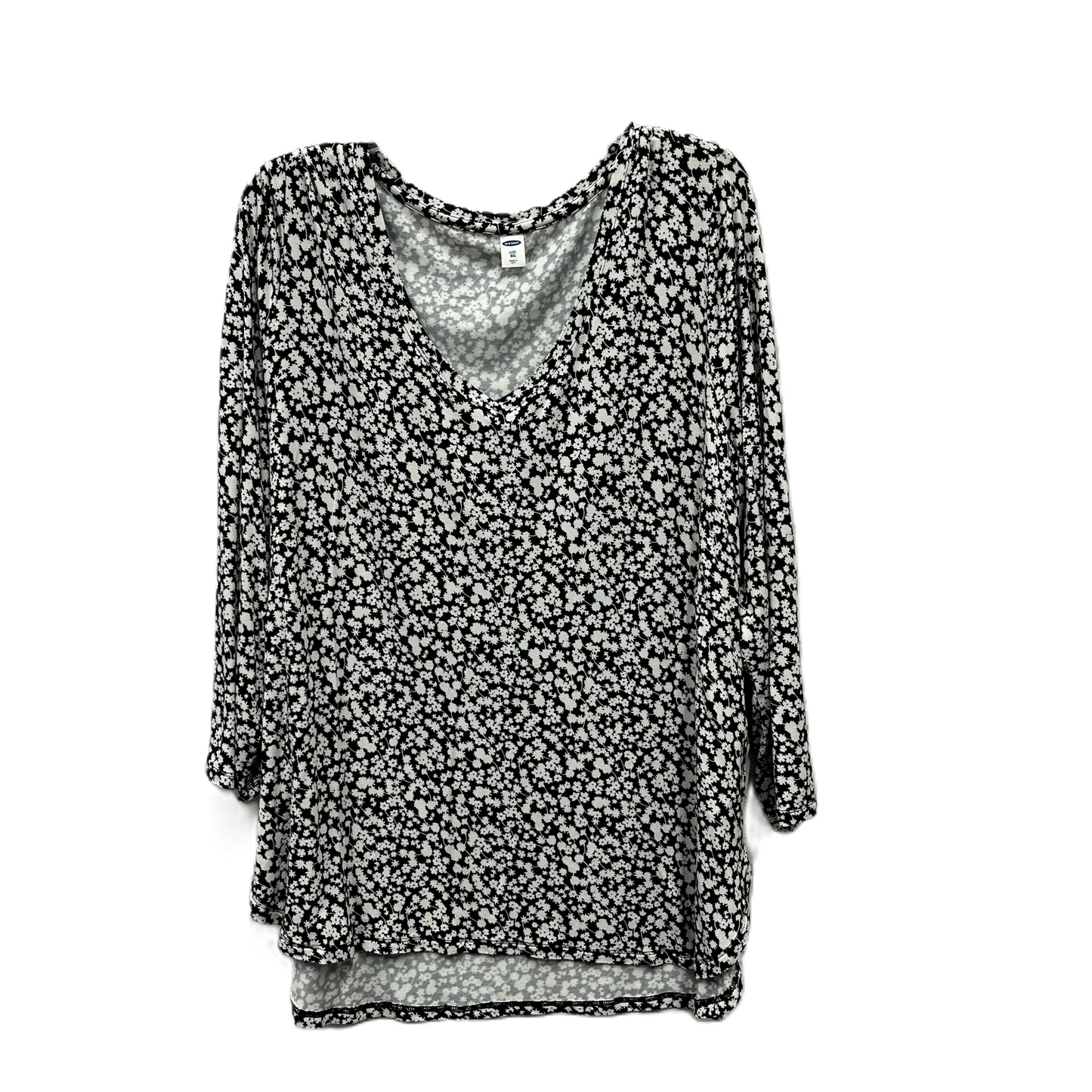 Top Long Sleeve By Old Navy In Black & White, Size: 1x