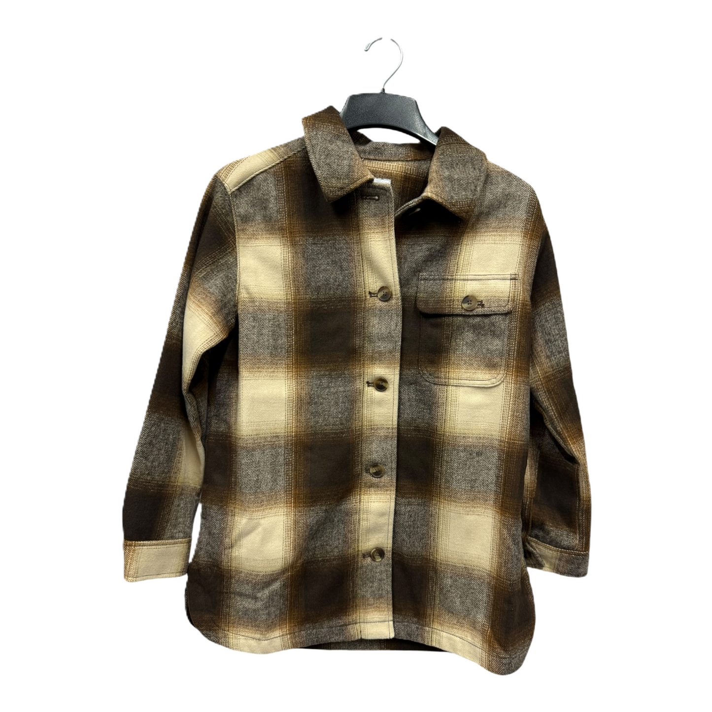 Jacket Shirt By Old Navy In Brown, Size: S