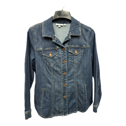 Jacket Denim By Chicos In Blue Denim, Size: M