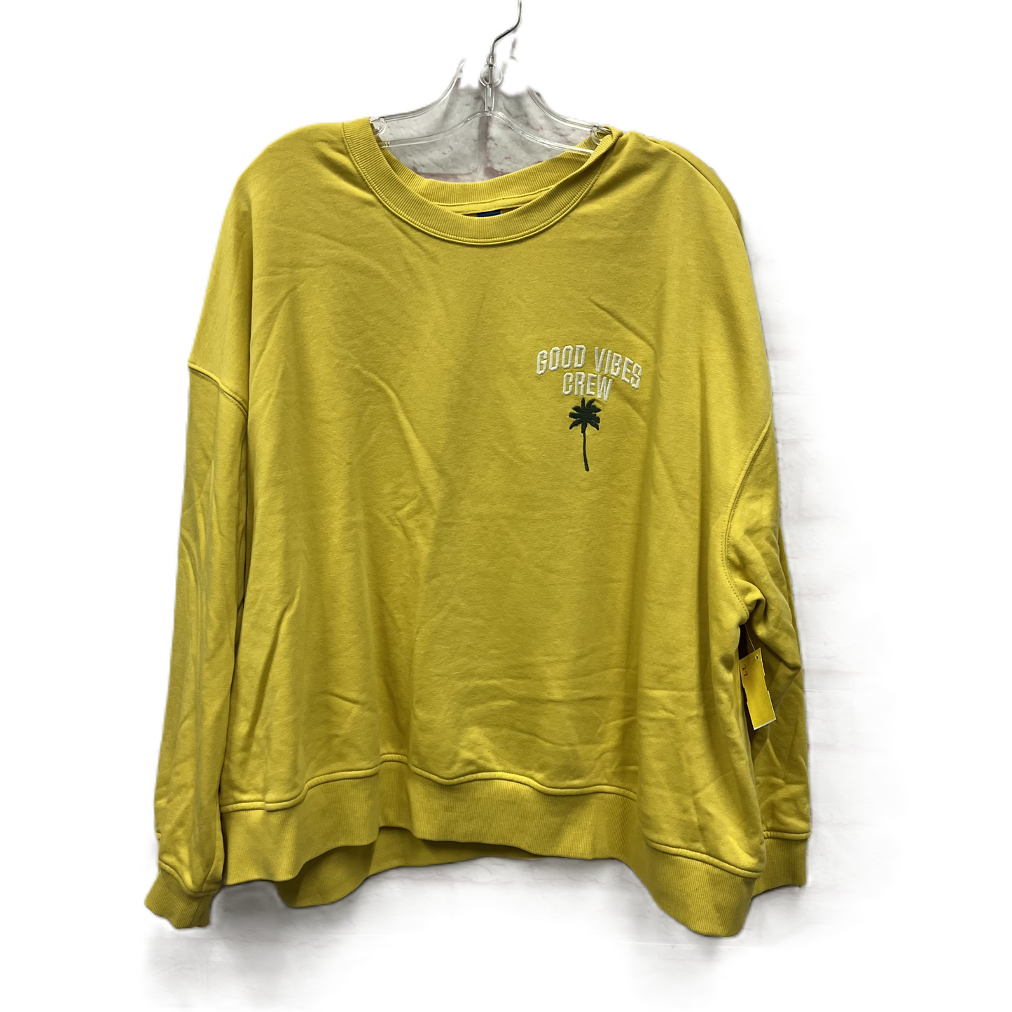 Sweatshirt Crewneck By Old Navy In Yellow, Size: 3x