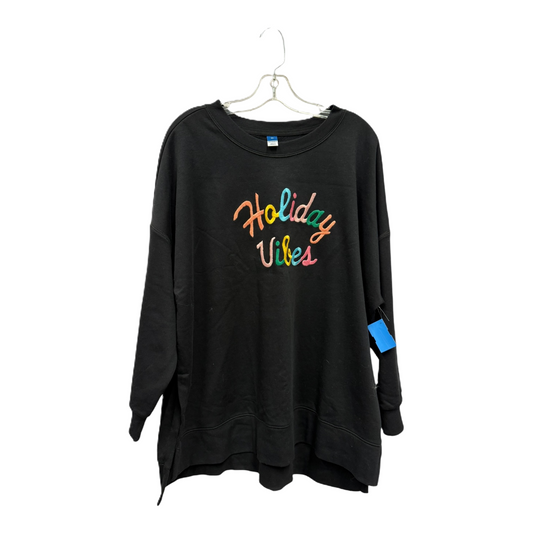 Sweatshirt Crewneck By Old Navy In Black, Size: 2x