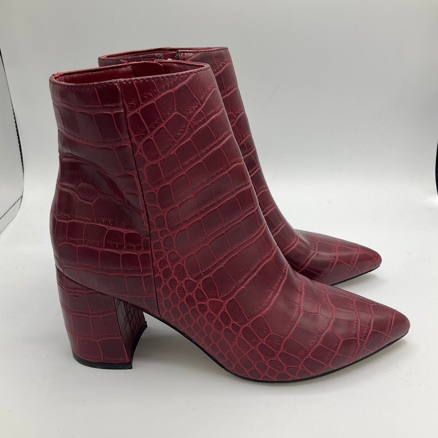 Boots Ankle Heels By Marc Fisher In Red, Size: 6