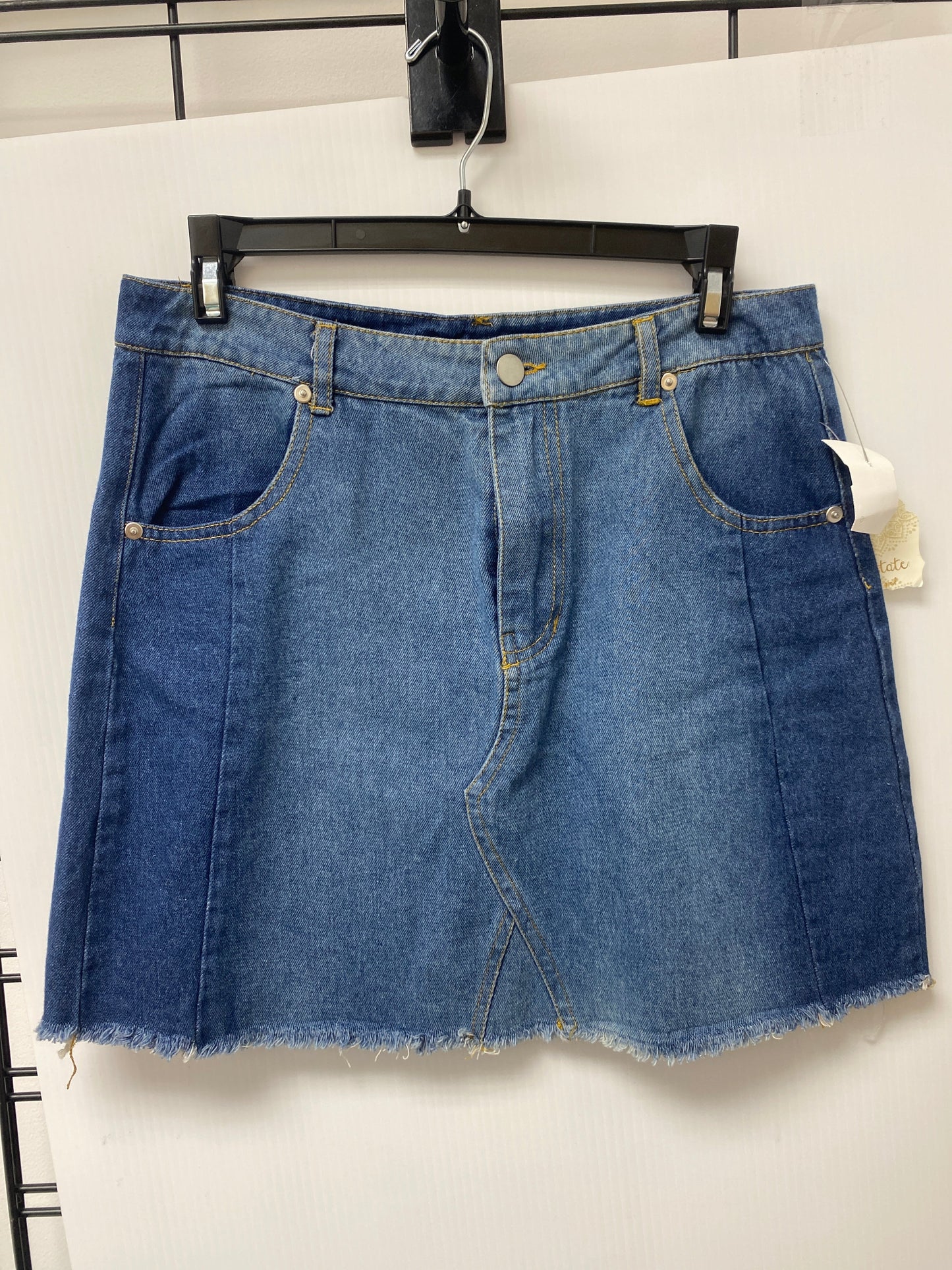 Skirt Mini & Short By Altard State In Blue Denim, Size: M