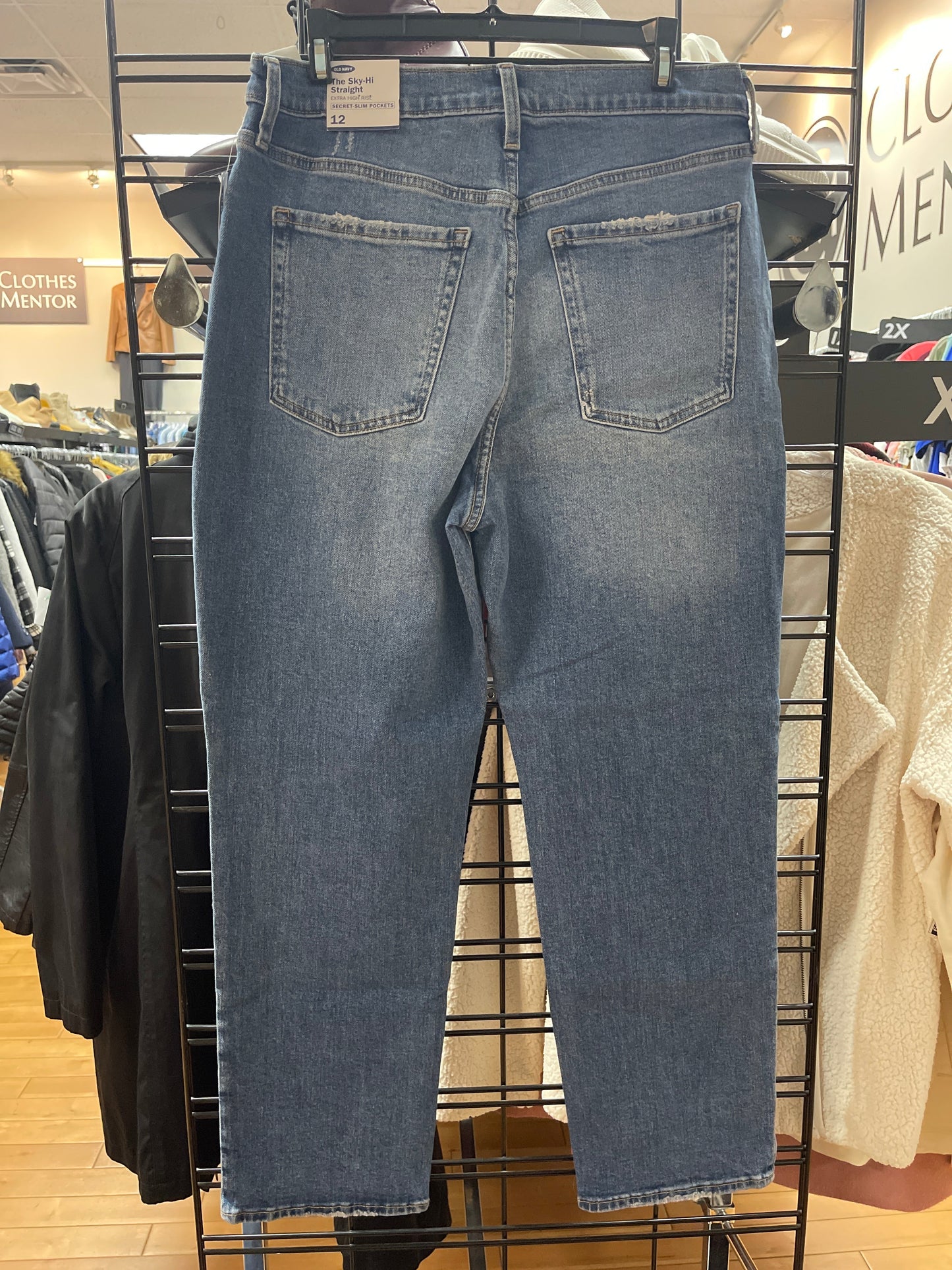 Jeans Straight By Old Navy In Blue Denim, Size: 12