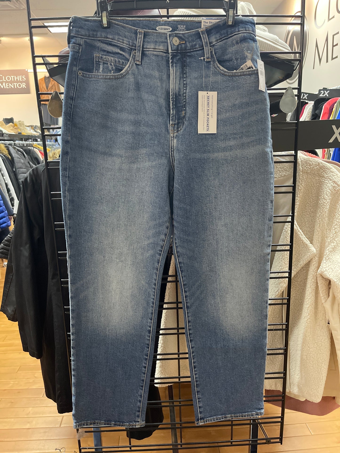 Jeans Straight By Old Navy In Blue Denim, Size: 12