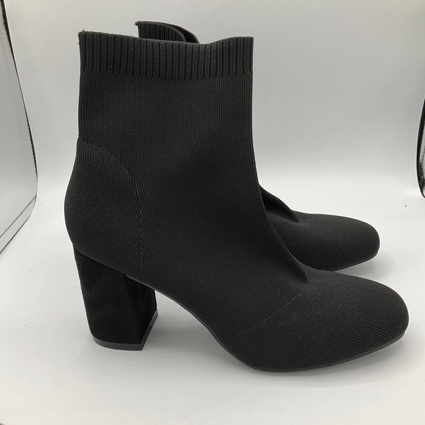 Boots Ankle Heels By Mia In Black, Size: 8.5