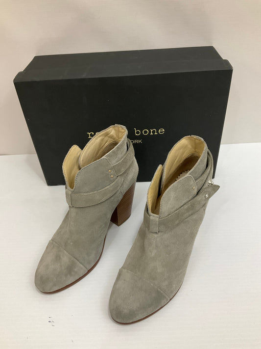 Boots Ankle Heels By Rag And Bone In Grey, Size: 7.5