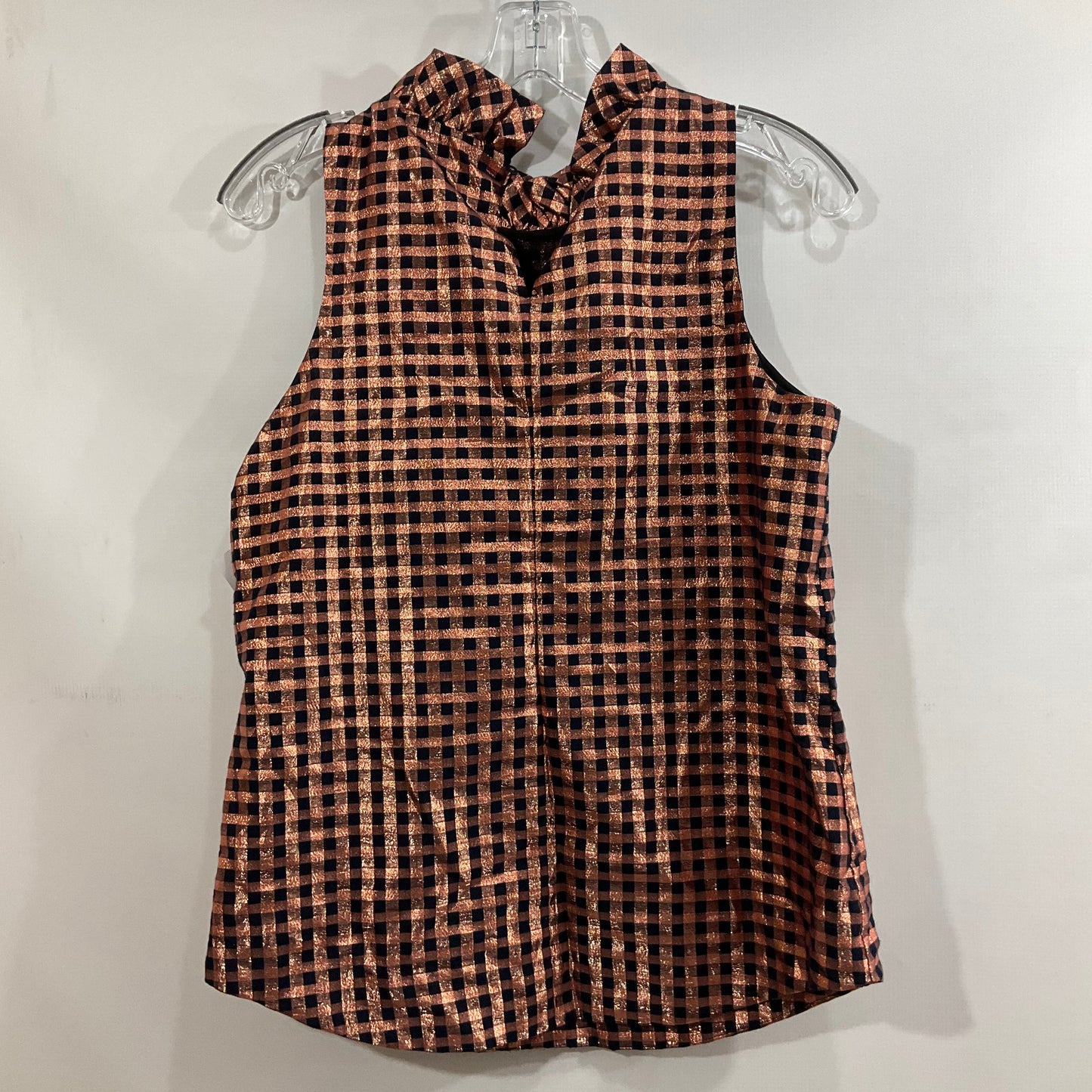 Top Sleeveless By J. Crew In Plaid Pattern, Size: Xs