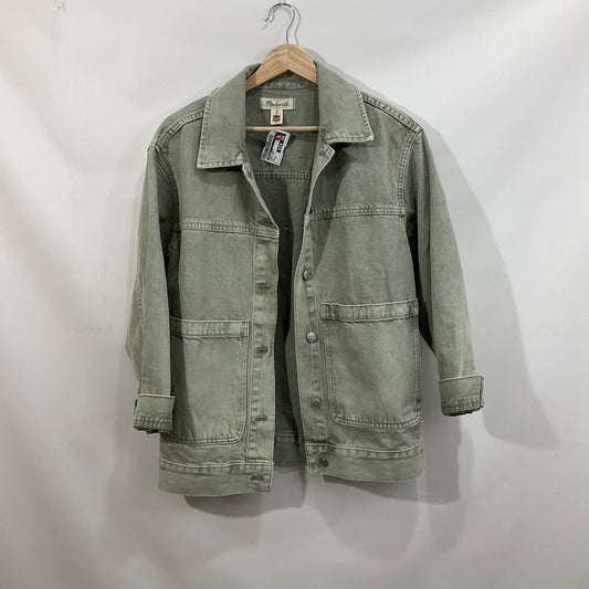 Jacket Denim By Madewell In Green Denim, Size: Xs