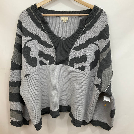 Sweater By Pol In Grey, Size: L