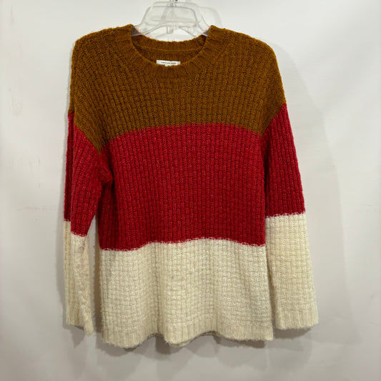 Sweater By American Eagle In Orange & Red, Size: Xs