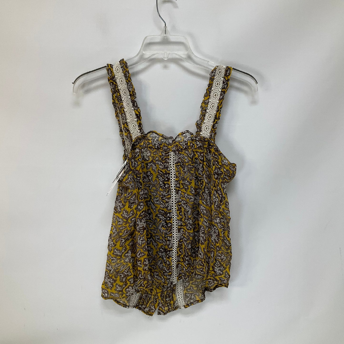 Yellow Top Sleeveless Anthropologie, Size Xs