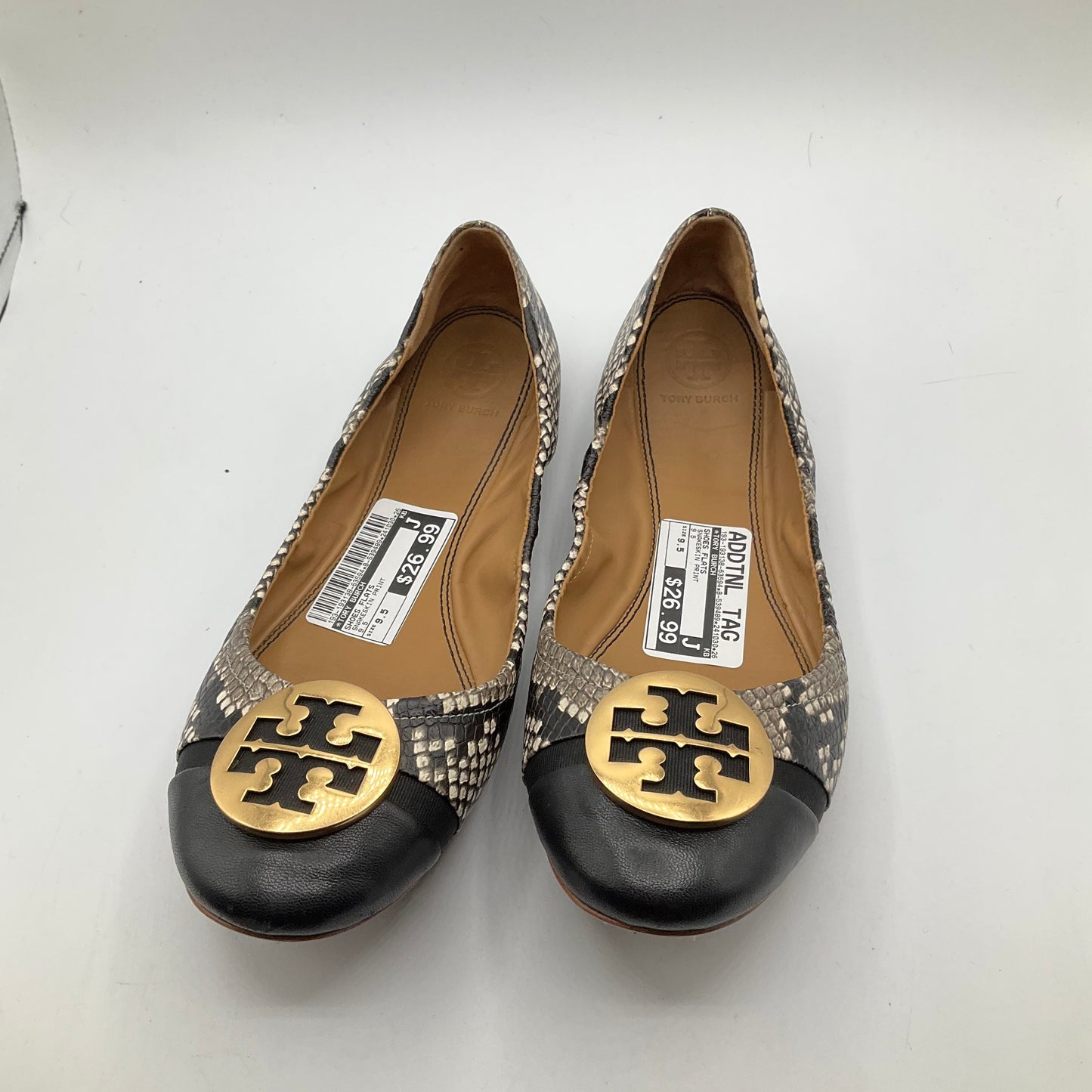 Shoes Flats By Tory Burch In Snakeskin Print, Size: 9.5