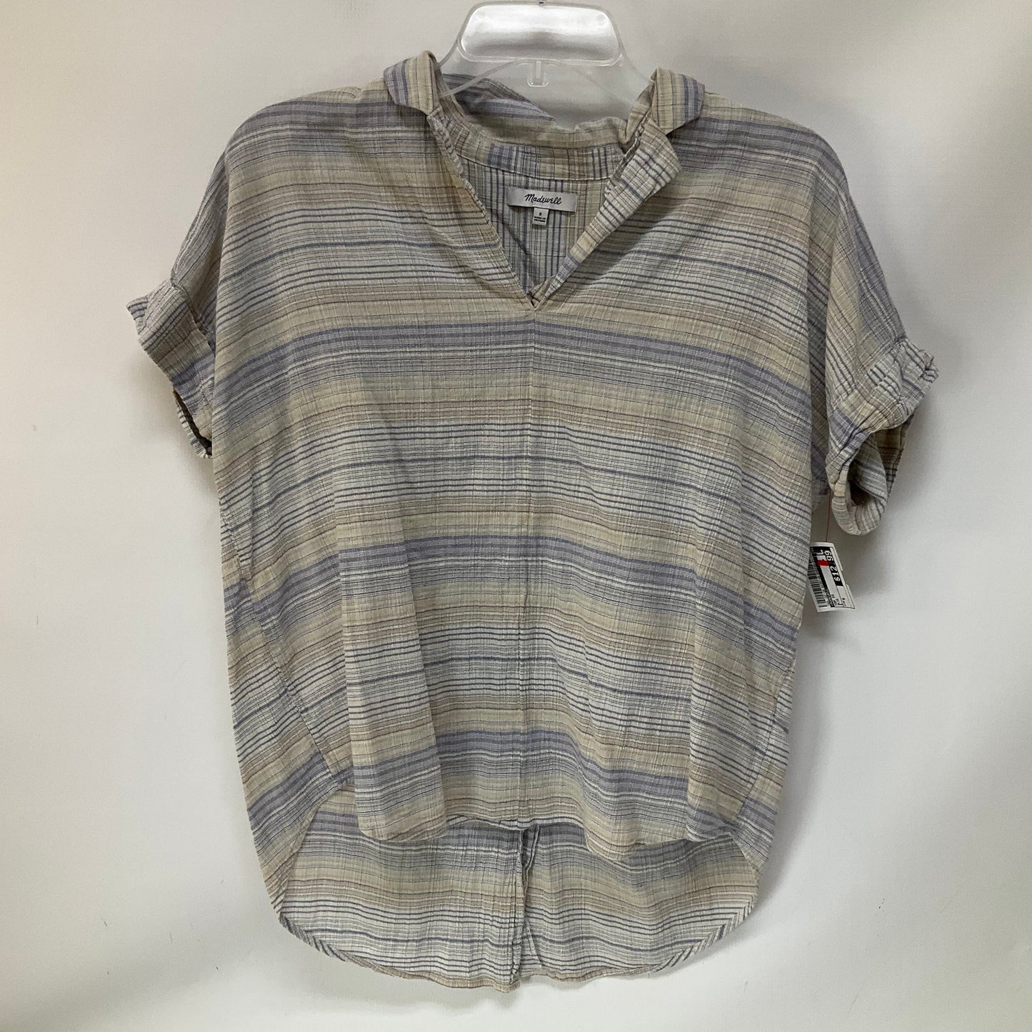 Top Short Sleeve By Madewell In Blue, Size: S