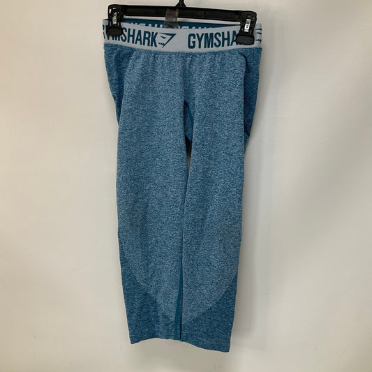 Teal Athletic Leggings Capris Gym Shark, Size S