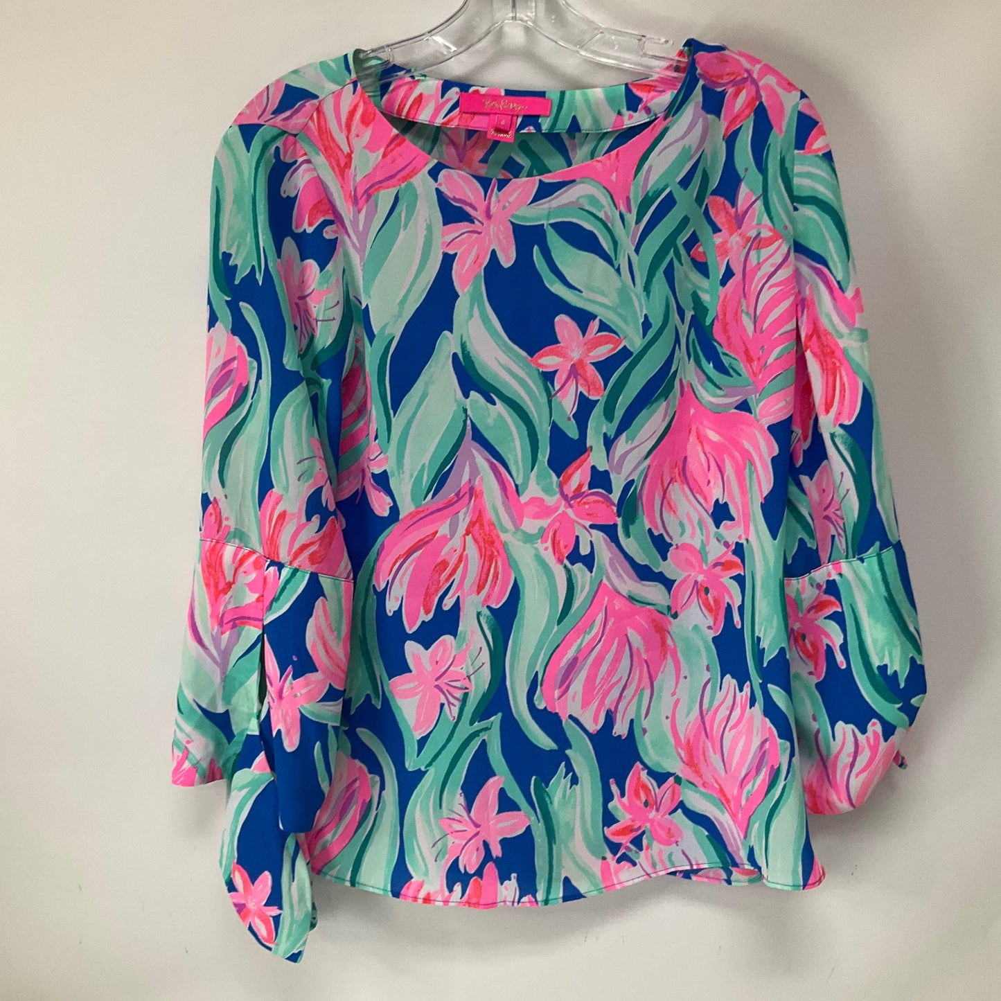 Tropical Print Top Long Sleeve Lilly Pulitzer, Size S