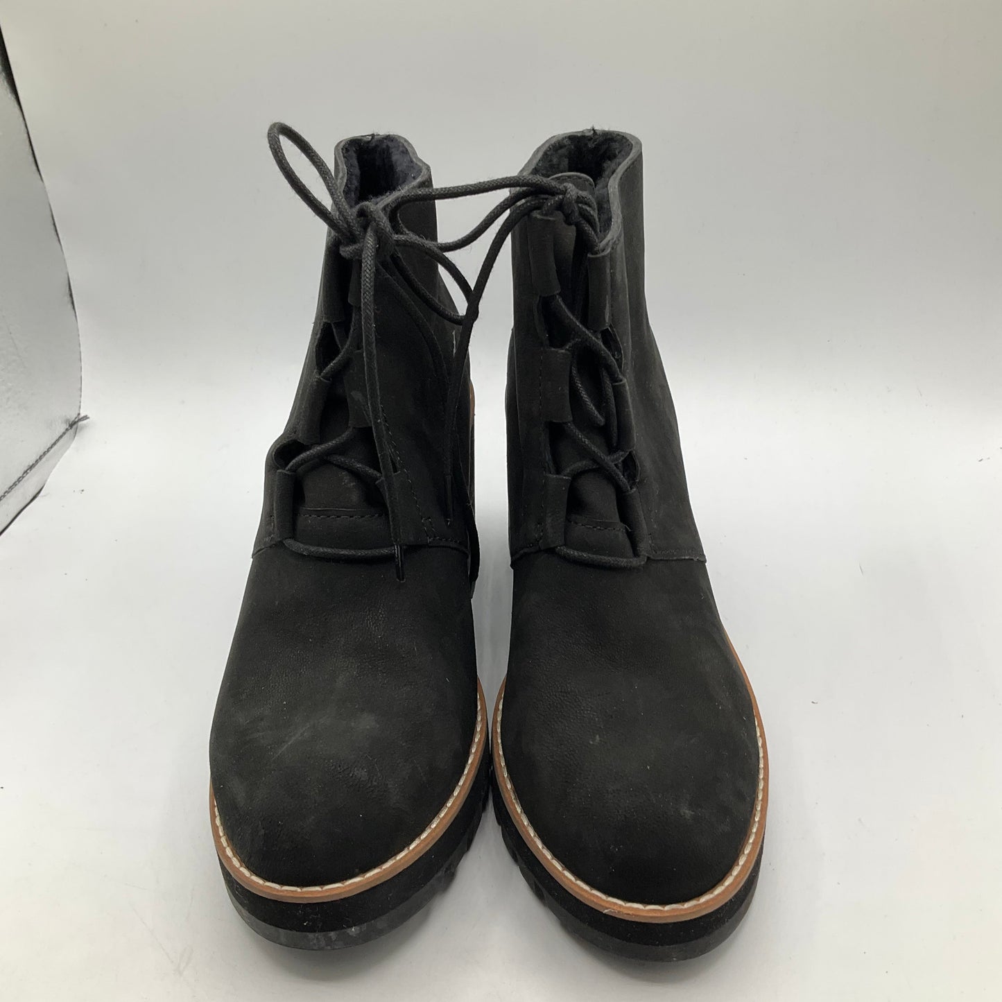 Boots Ankle Heels By Eileen Fisher In Black, Size: 9.5