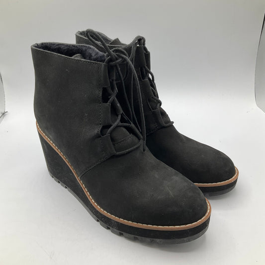 Boots Ankle Heels By Eileen Fisher In Black, Size: 9.5