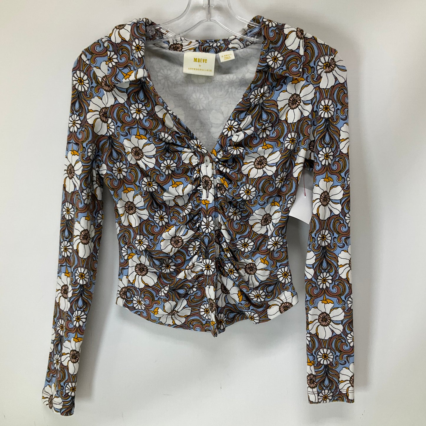 Top Long Sleeve By Anthropologie In Multi-colored, Size: Xs