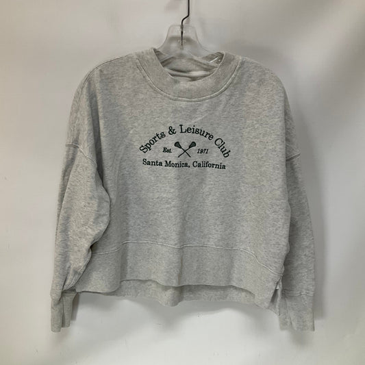 Sweatshirt Crewneck By Abercrombie And Fitch In Grey, Size: M