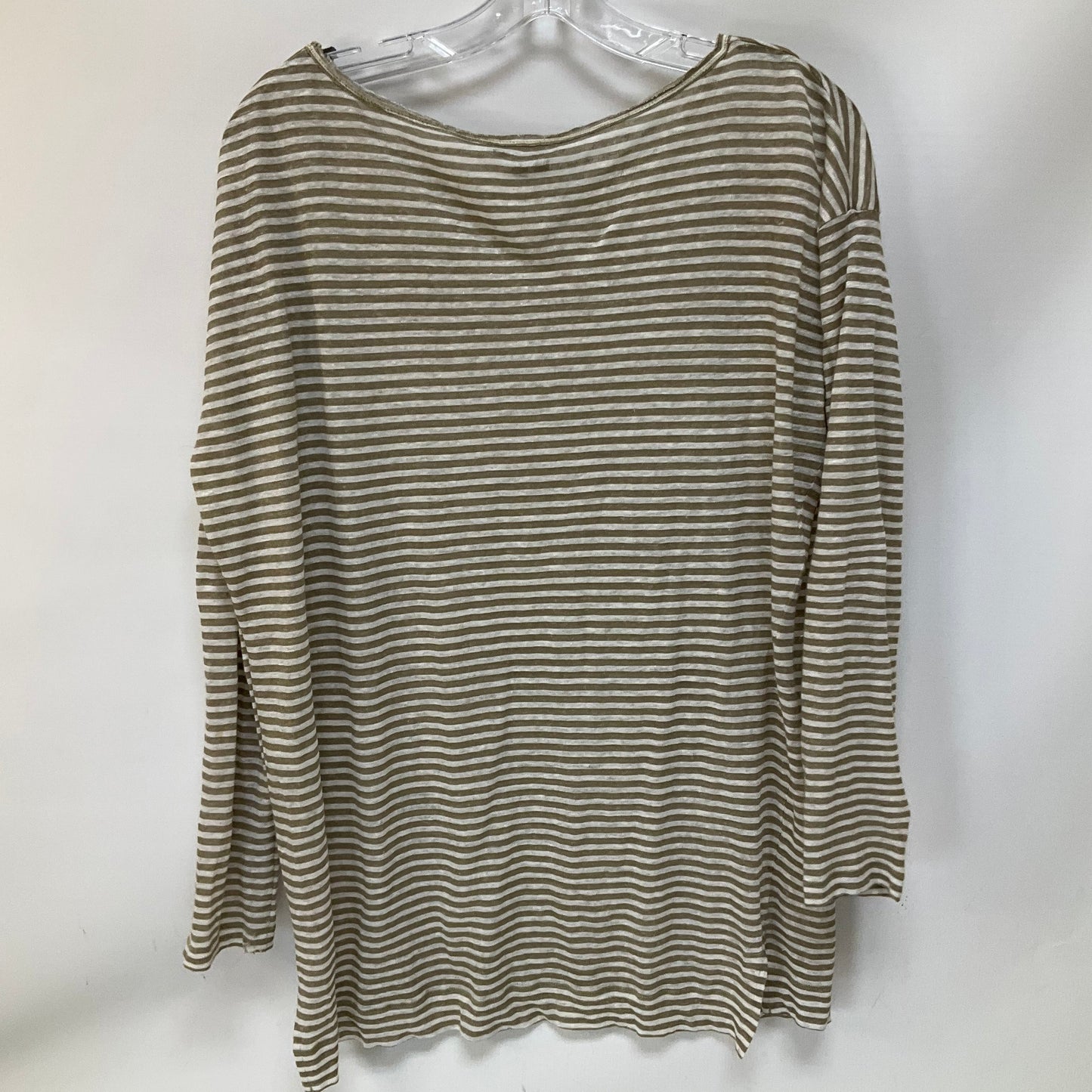 Top Long Sleeve By Vince In Striped Pattern, Size: M