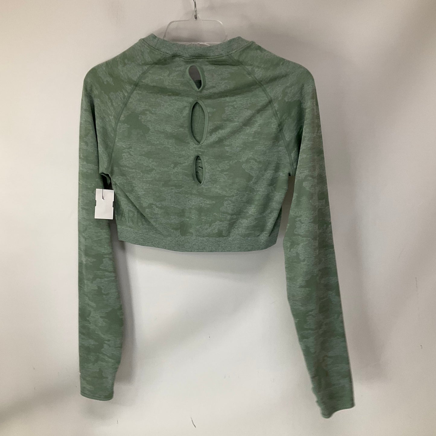 Athletic Top Long Sleeve Crewneck By Gym Shark In Green, Size: Xl