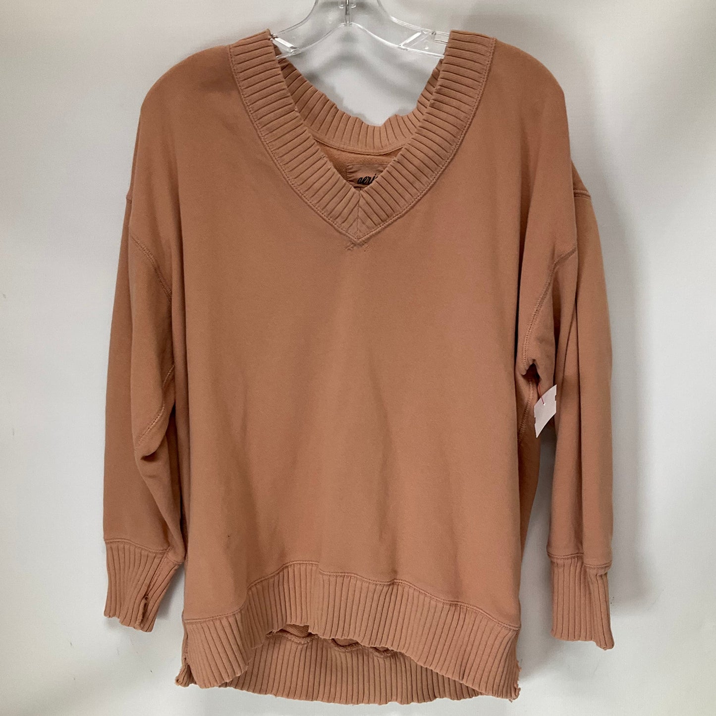 Top Long Sleeve Basic By Aerie In Peach, Size: Xs