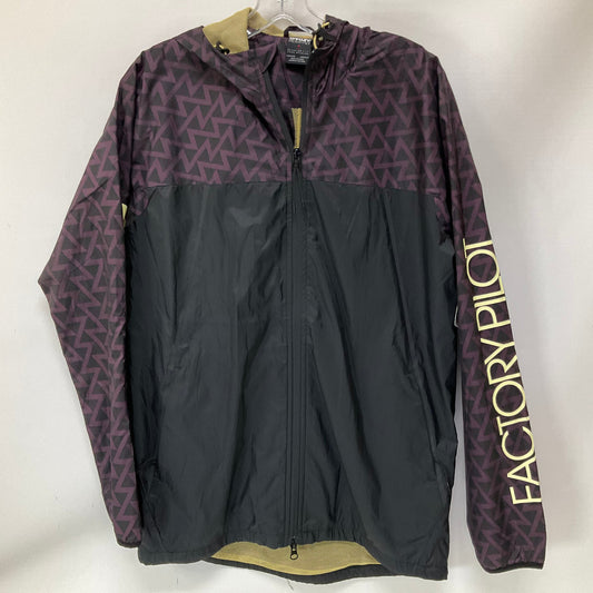 Jacket Windbreaker By Oakley In Black & Purple, Size: S