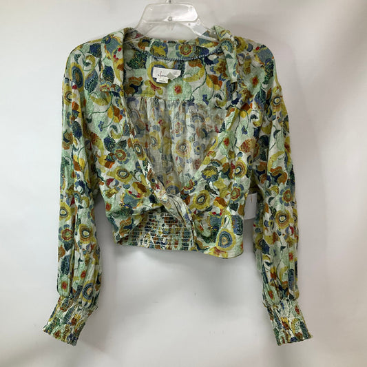 Top Long Sleeve By Anthropologie In Paisley Print, Size: S