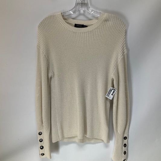 Top Long Sleeve By Polo Ralph Lauren In Ivory, Size: M