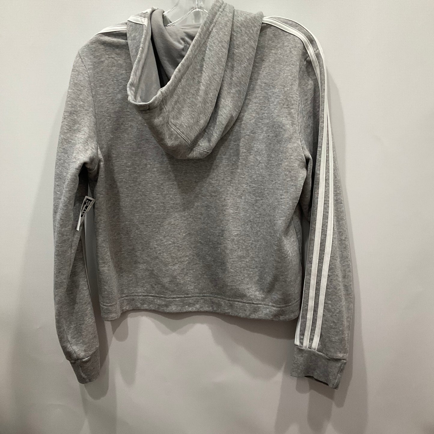 Grey Athletic Sweatshirt Hoodie Crewneck Adidas, Size M