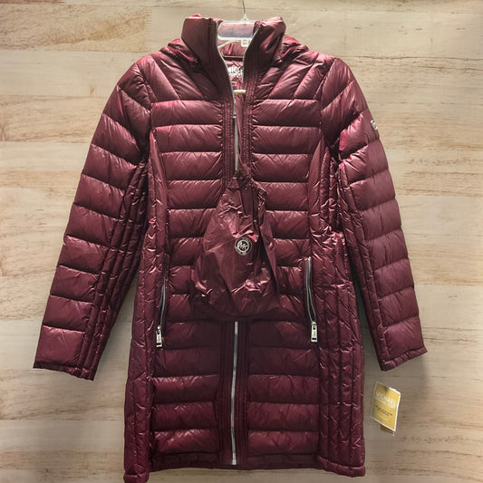 Coat Puffer & Quilted By Michael By Michael Kors In Red, Size: M