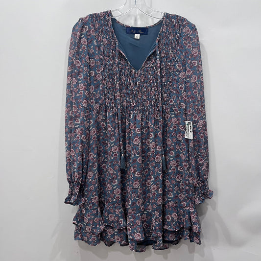 Dress Casual Short By Blue Rain In Blue & Red, Size: S