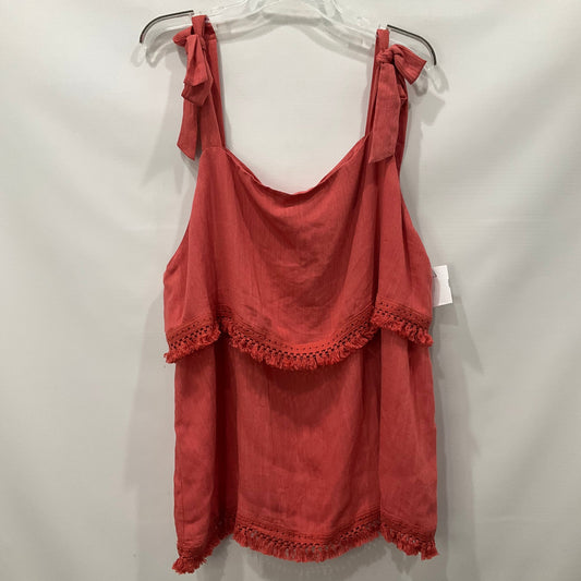Coral Top Sleeveless Perfectly Priscilla, Size 2x