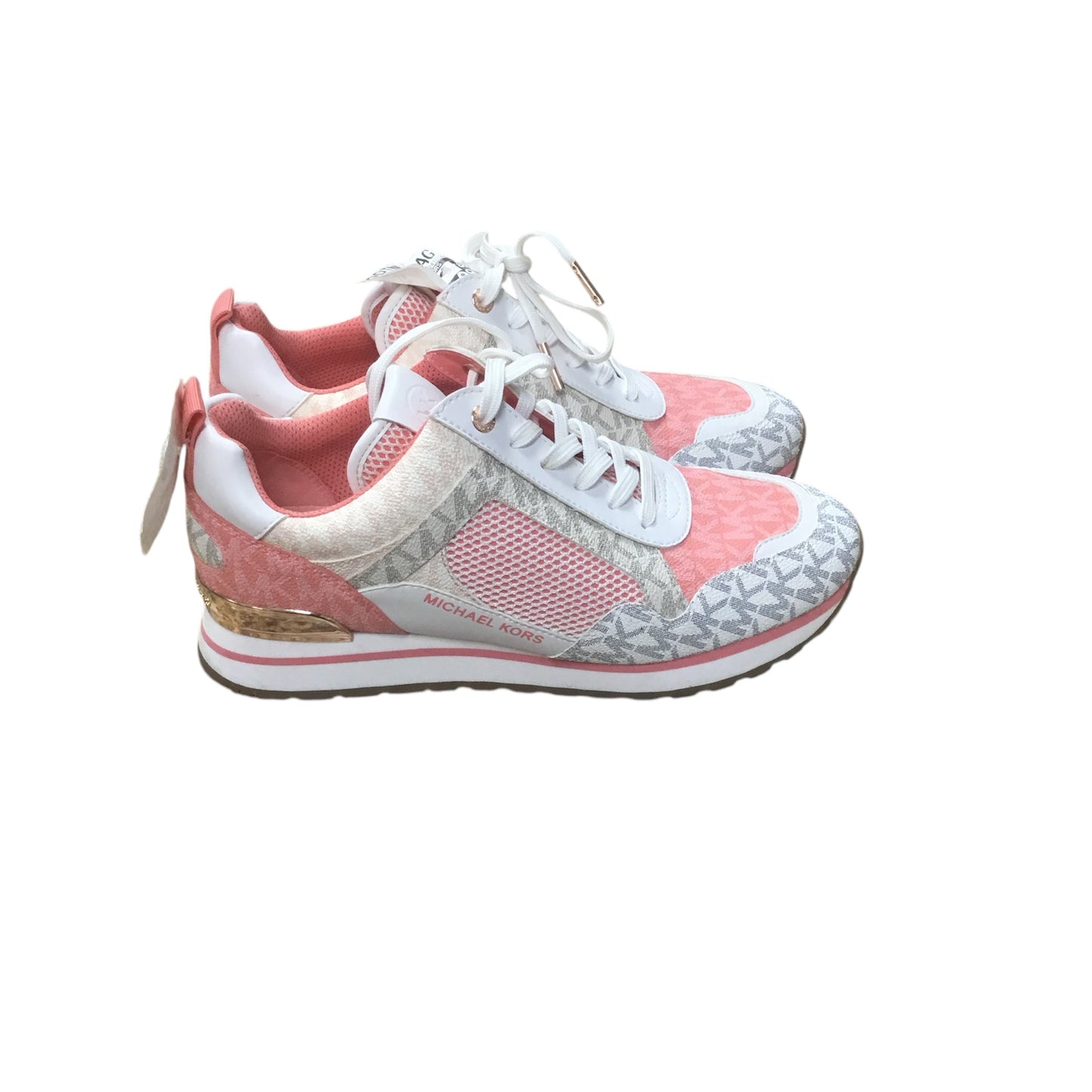 Shoes Athletic By Michael By Michael Kors In Pink & White, Size: 8