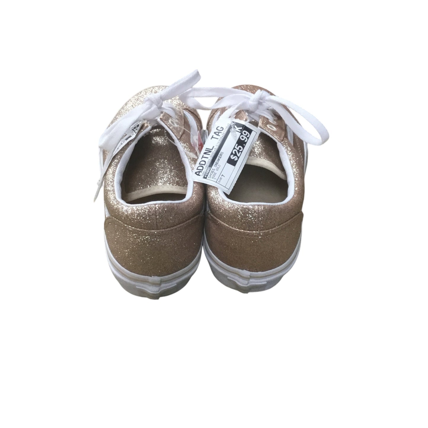 Shoes Sneakers By Vans In Rose Gold, Size: 7