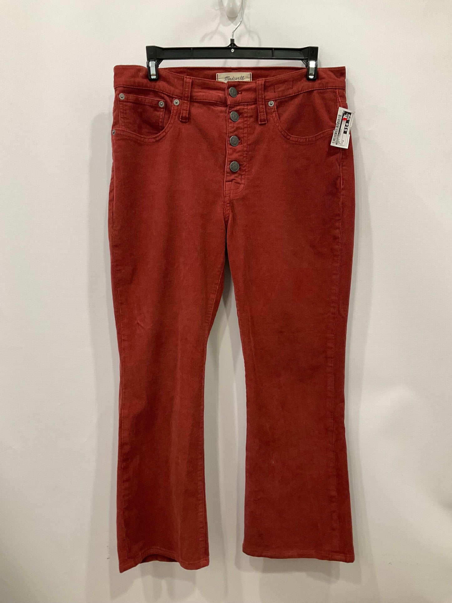 Pants Corduroy By Madewell In Red, Size: 8