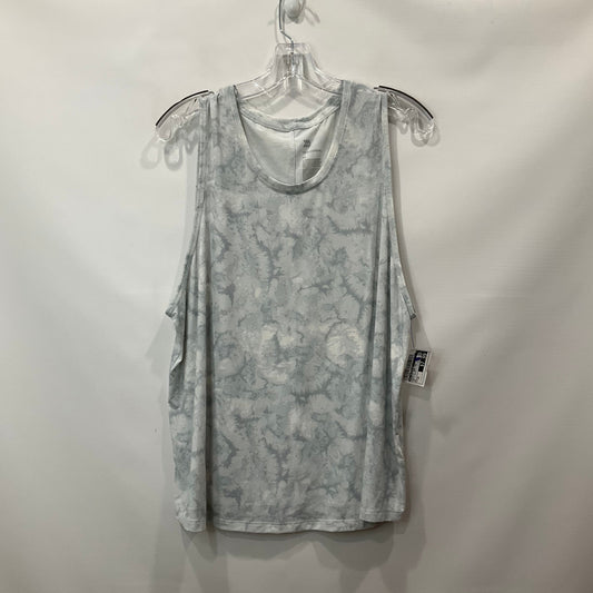 Grey & White Athletic Tank Top All In Motion, Size 2x