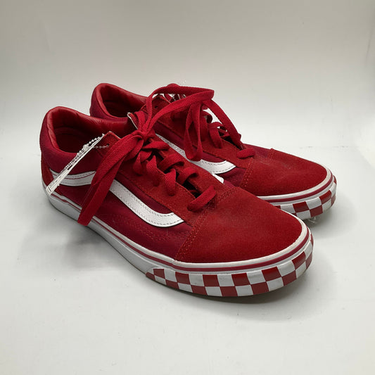 Shoes Sneakers By Vans In Red, Size: 6.5