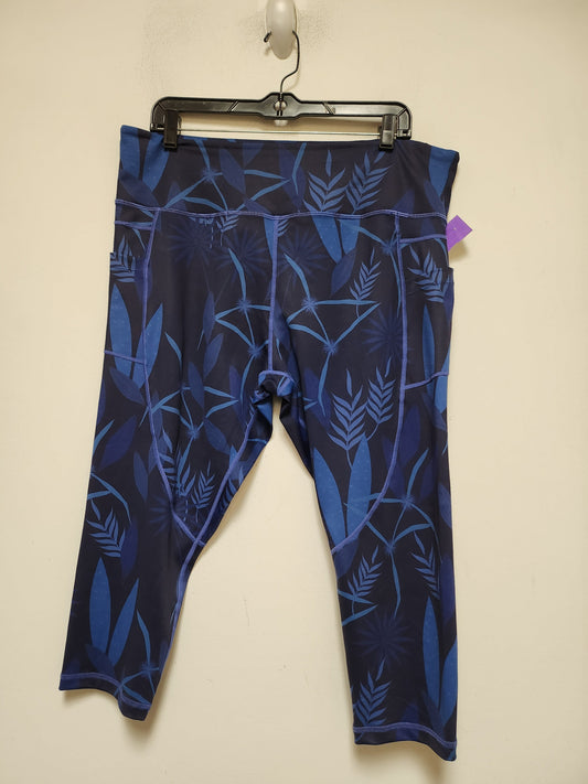 Blue Athletic Leggings Capris Zyia, Size 2x