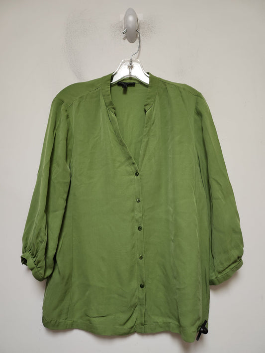 Green Top Short Sleeve Eileen Fisher, Size L