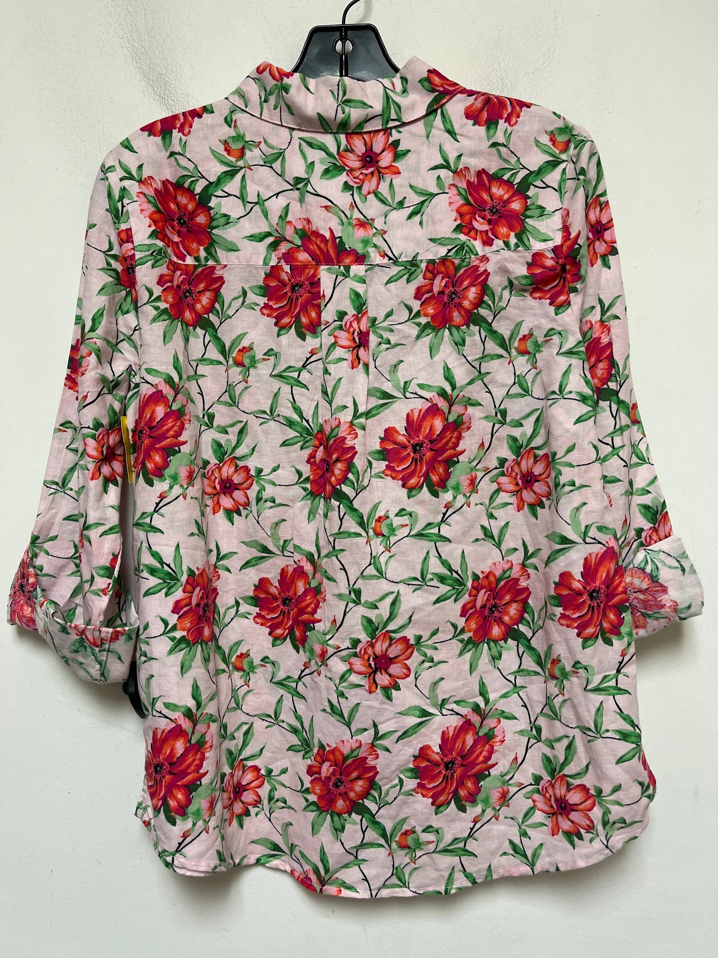 Top Long Sleeve By Charter Club In Floral Print, Size: S