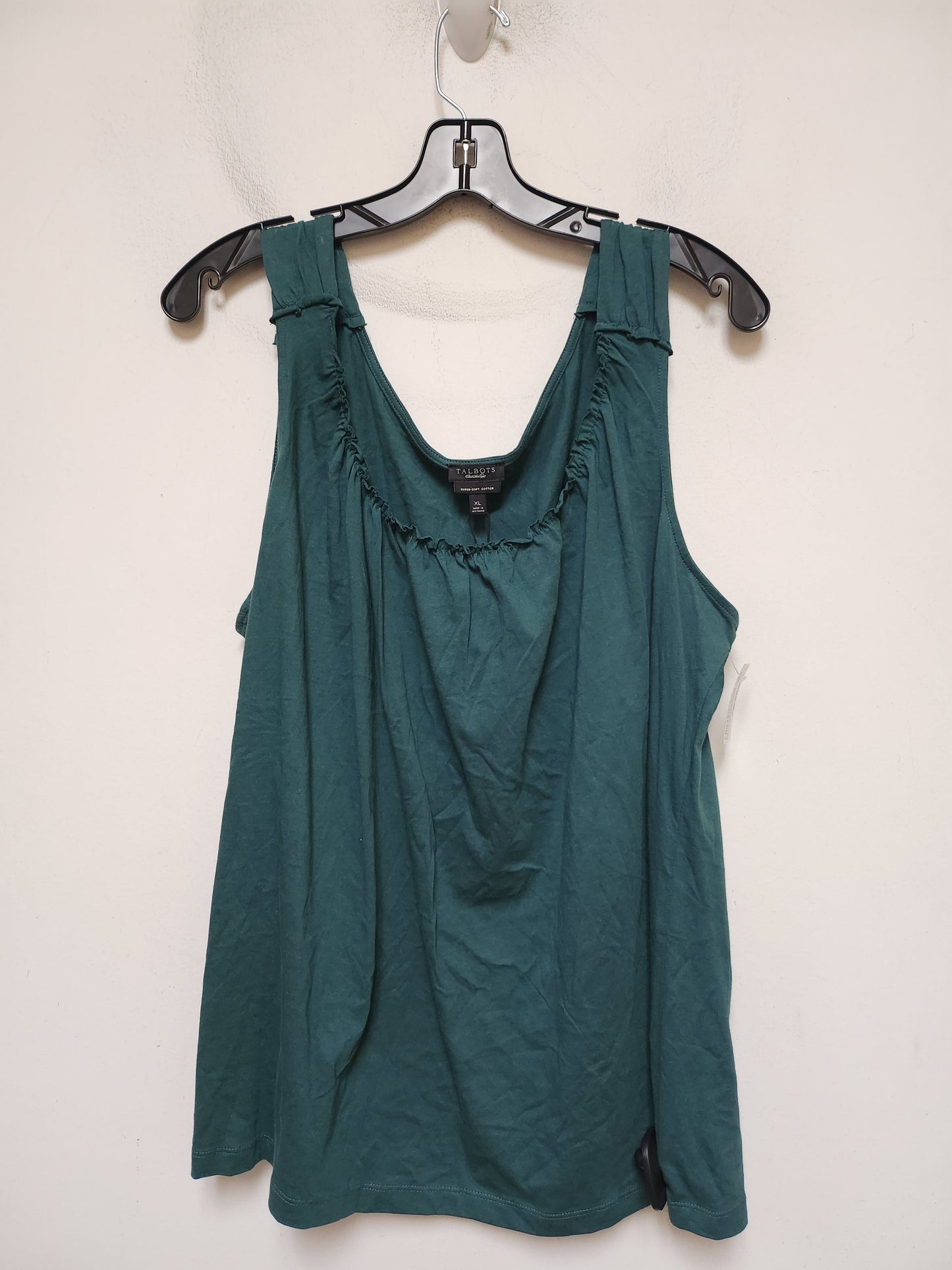 Top Sleeveless By Talbots In Green, Size: Xl