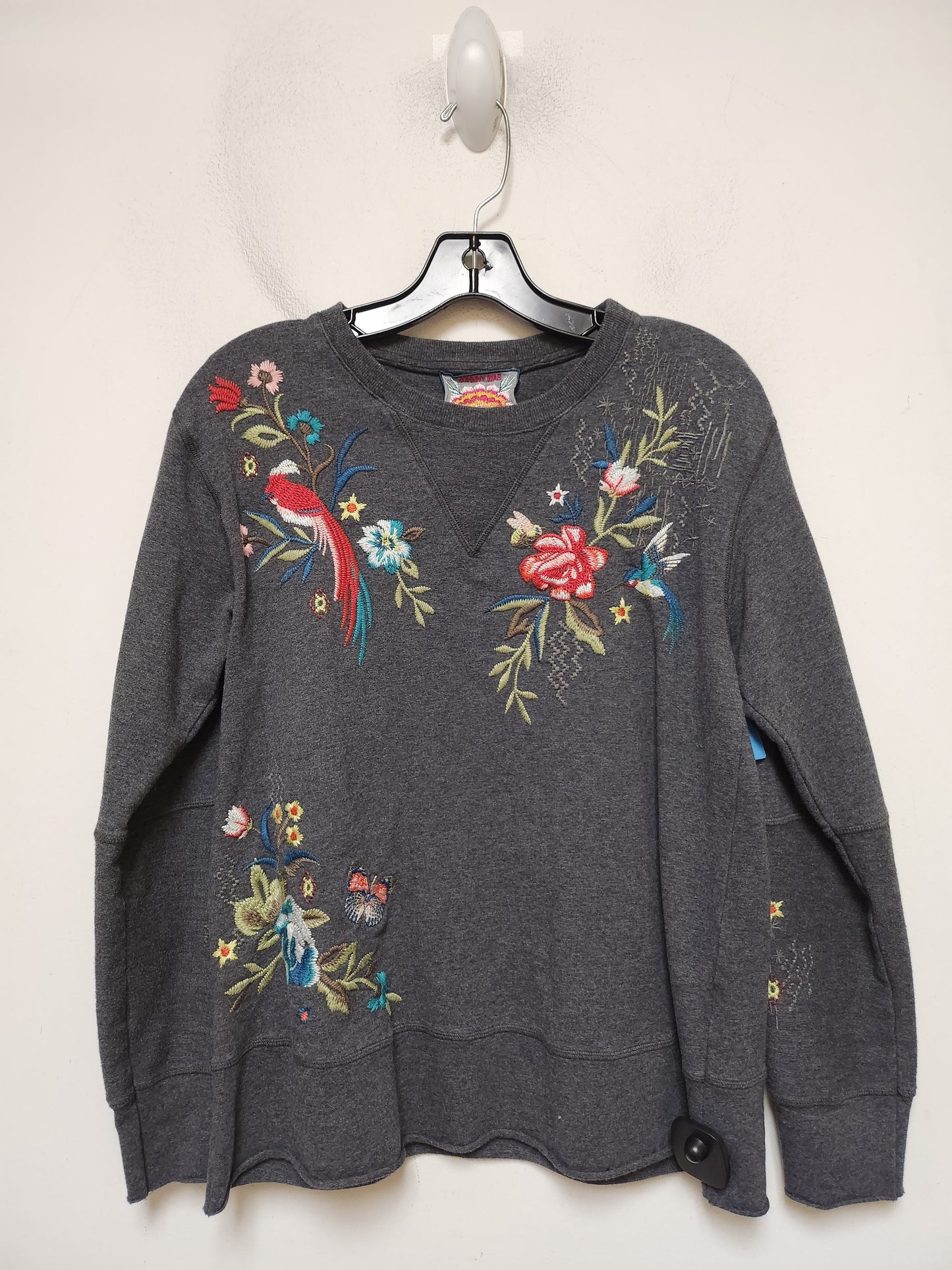 Sweatshirt Crewneck By Johnny Was In Floral Print, Size: S