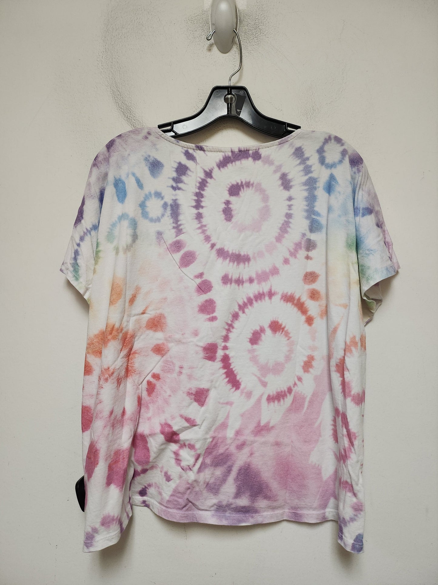 Top Short Sleeve Basic By Walt Disney In Tie Dye Print, Size: M