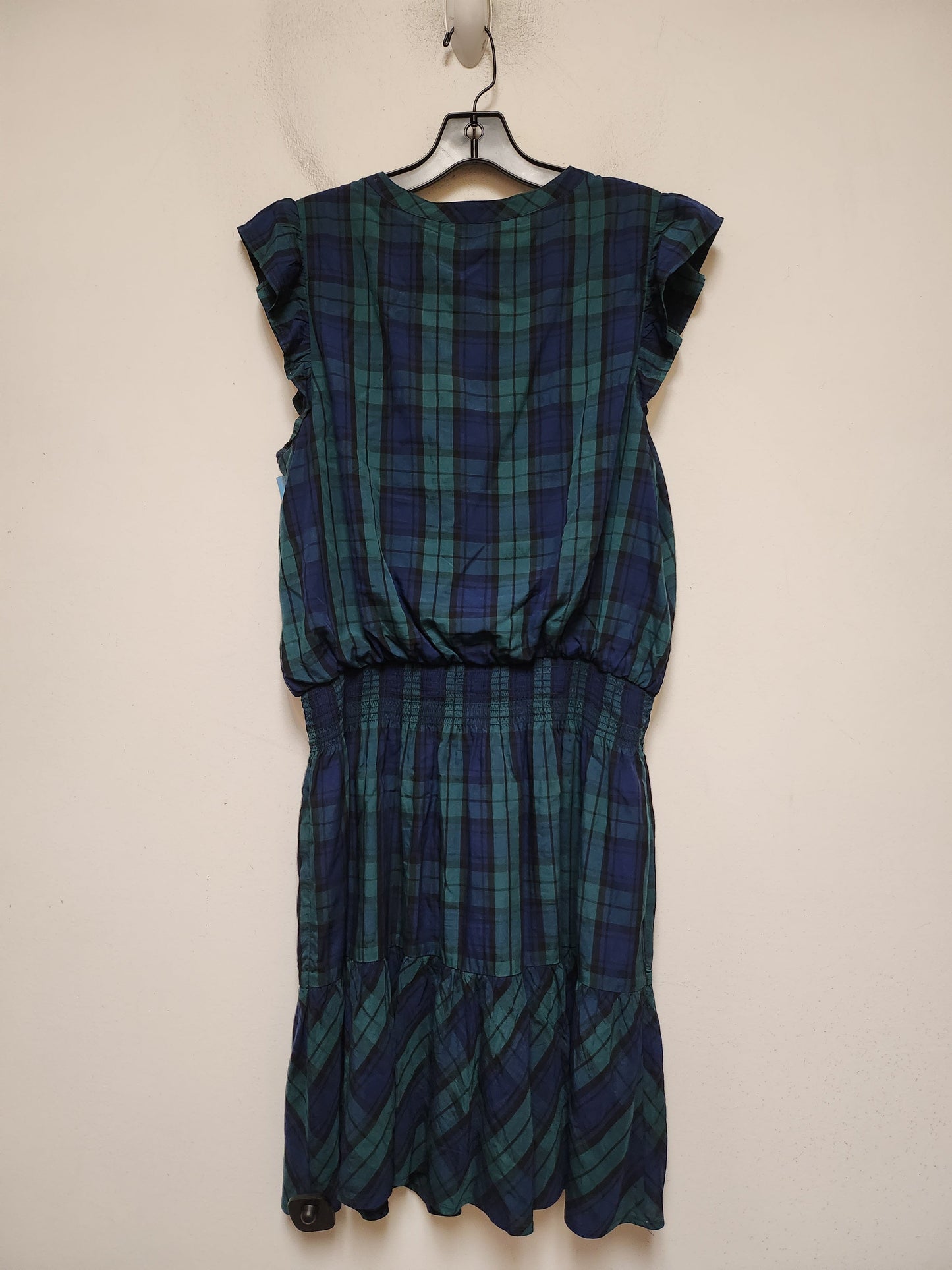 Dress Casual Midi By Vineyard Vines In Plaid Pattern, Size: M