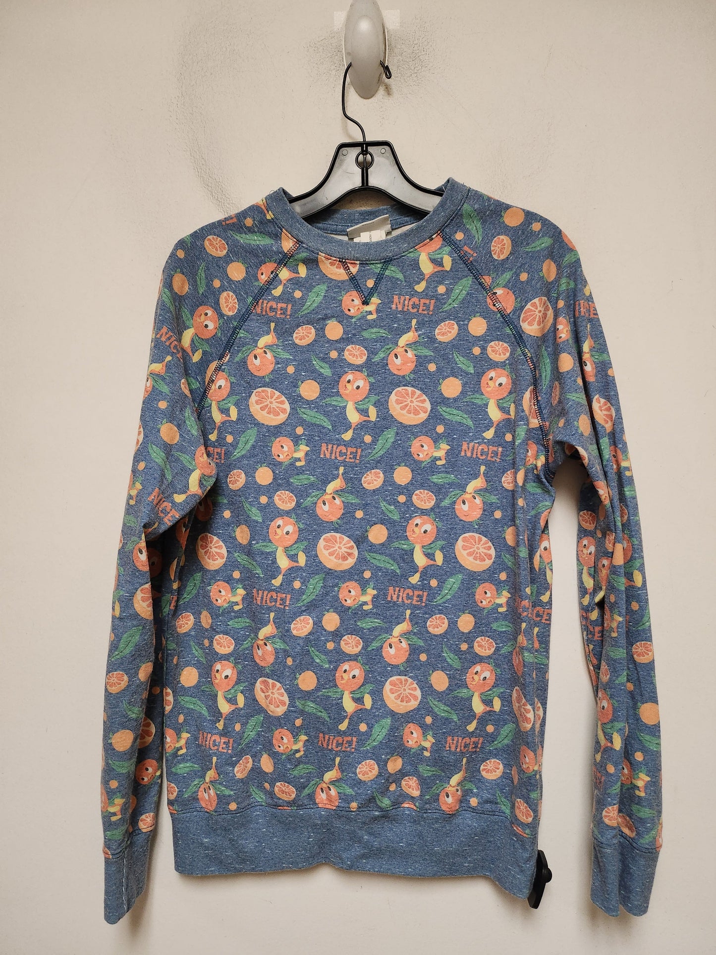 Top Long Sleeve By Walt Disney In Blue & Orange, Size: S