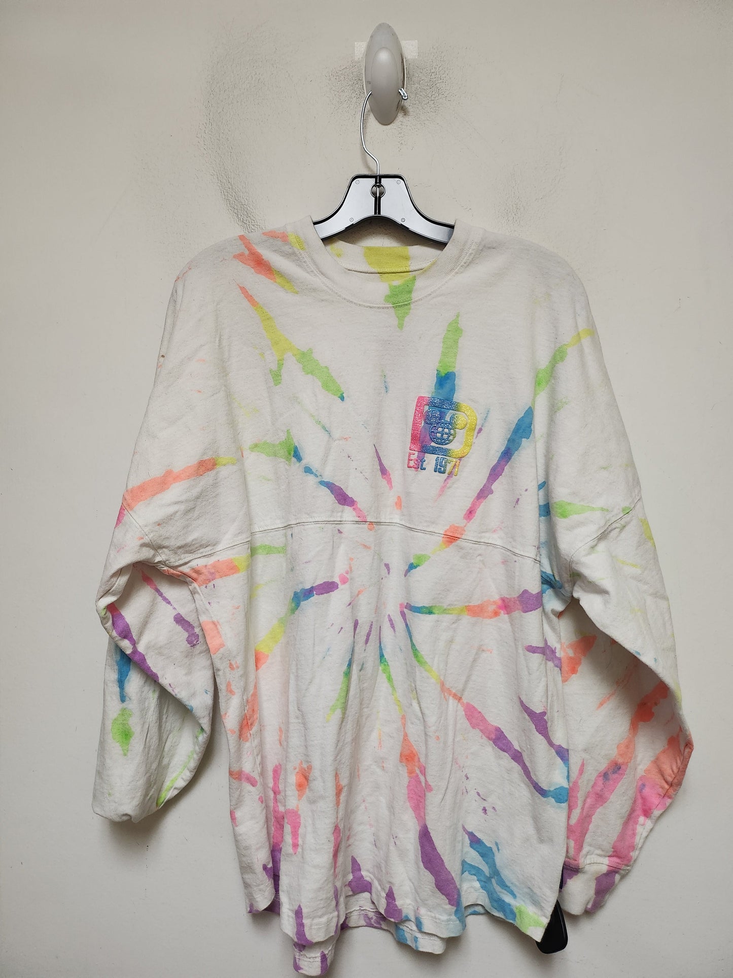 Top Long Sleeve By Walt Disney In Tie Dye Print, Size: M