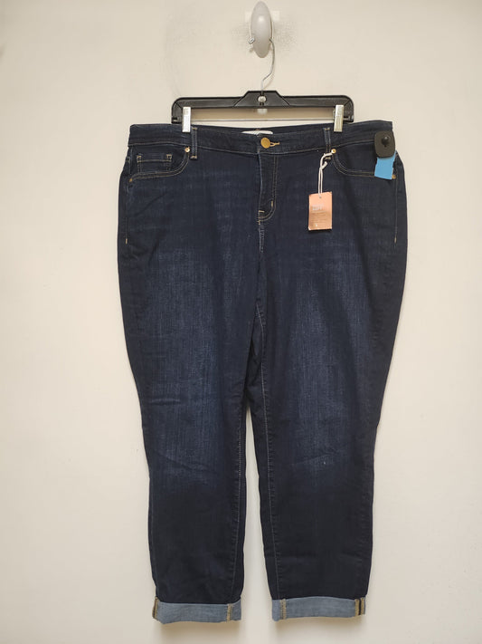 Jeans Straight By Lane Bryant In Blue Denim, Size: 16